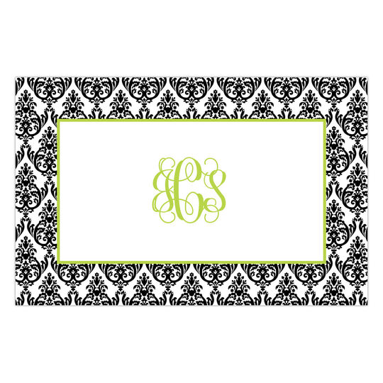 White with Black Madison Placemats